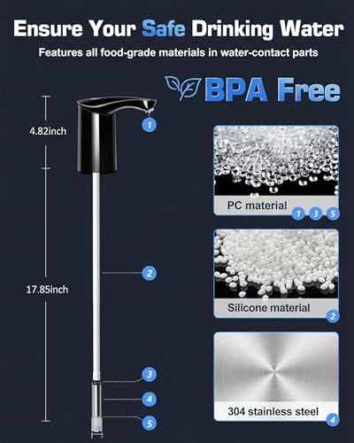 Image of Rechargeable Water Dispenser Pump for 5 Gallon Bottle - Silent, Large Flow