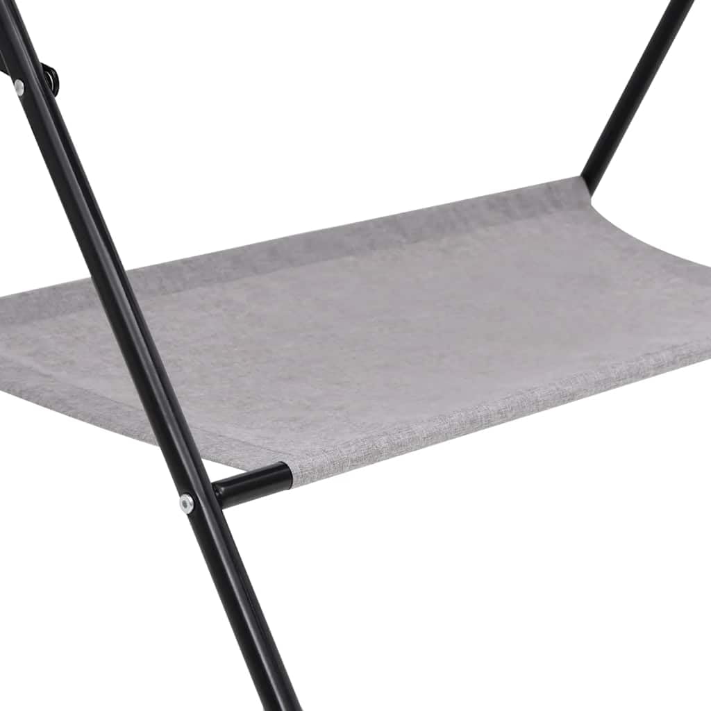 Cambiador gris claro de hierro con cambiador lavable, acolchado antideslizante, plegable con espacio de almacenamiento, funda fácil de limpiar y cuña para el cuidado del bebé en la habitación