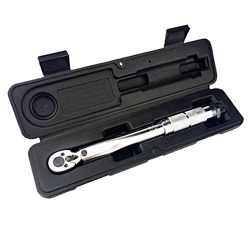 SOLUDE 1/4-Inch Drive Click Torque Wrench,5~25 Nm Adjustable Reversible Dual-Direction Torque Wrench with Protective Storage Case