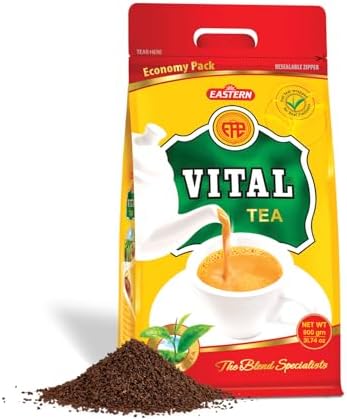 Vital Kilo Zip Pouch, Handpicked Kenyan Tea, Leaf Blend with Strong Caffeine, Bold & Full-Bodied Flavor, Ideal for Milk Tea & Black Tea, Loose Tea (31.74 oz)