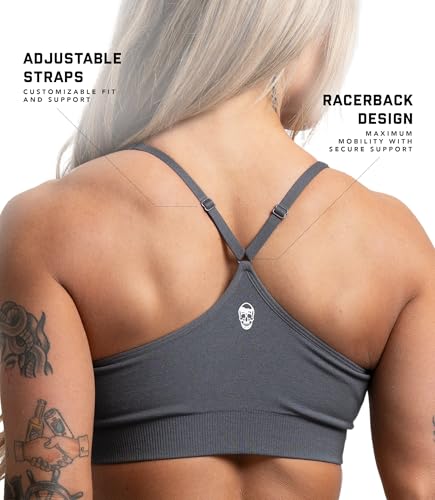 Image of Gymreapers Seamless Sports Bra for Women - Wireless Compression Padded Supportive Bras for Gym, Yoga, & Fitness