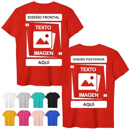 CustomSolo Camiseta Personalizada con Foto y Texto, Camisetas Personalizadas Unisex de Doble Cara para Mujer y Hombre, Regalos Personalizados, Cumpleaños, Logotipo Empresarial, Familia, 100% Algodón CustomSolo Camiseta Personalizada con Foto y Texto, Camisetas Personalizadas Unisex de Doble Cara para Mujer y Hombre, Regalos Personalizados, Cumpleaños, Logotipo Empresarial, Familia, 100% Algodón