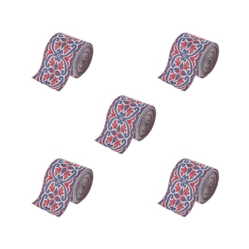 Ruban jacquard 6 cm style néo-classique lot de 5 rouleaux travaux manuels - 2