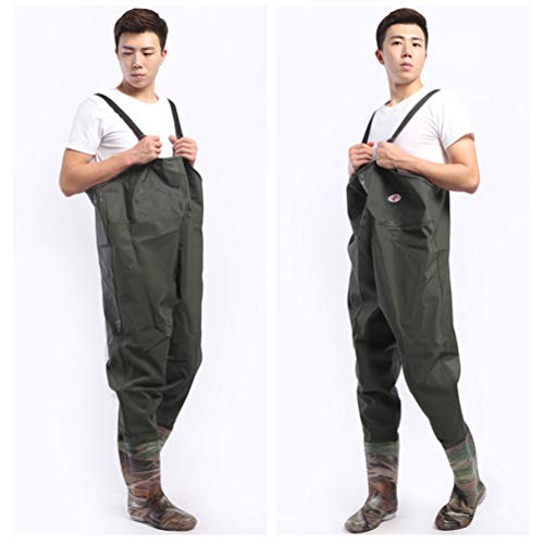 Waders de pêche imperméables et pantalon de wader résistant avec bottes - 4