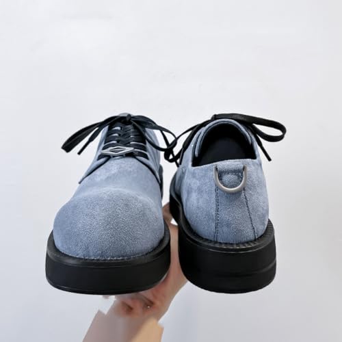 Men's Retro High - Street Derby Shoes. Featuring a Niche Chunky Sole for a Subtle Height Boost, paired with Laces for a Classic Look.4