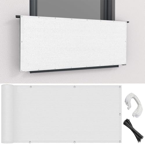 Cache brise balcon oeillets anti regard pour stopper le vent de terrasse