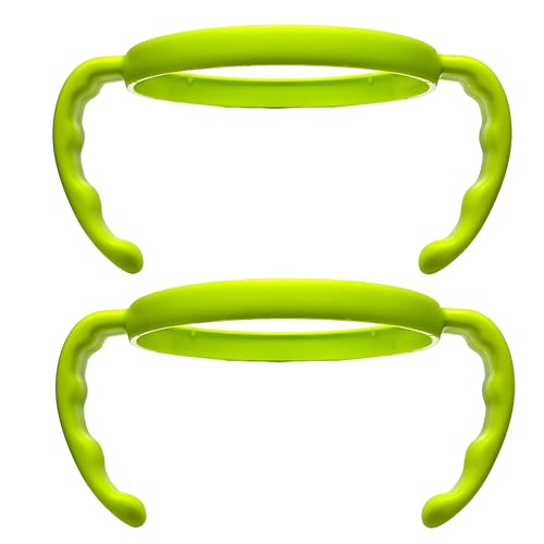 Bottle Handles Grip Compatible for Comotomo Baby Feeding Bottle (2 Count, Green)