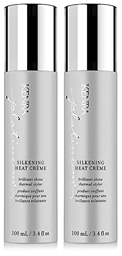 Kenra Platinum Silkening Heat Crème | Brilliant Shine Thermal Styler | All Hair Types | 3.4 fl. Oz (2-Pack)