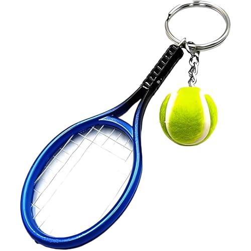 Zenarao Tennis Keychain, Tennis Racquet Jewelry, Tennis Coaches and Tennis Teams Keychain, Keychains, Automobile Keychains