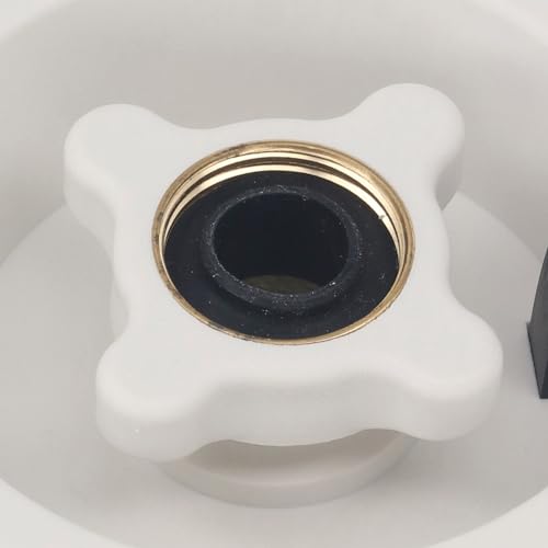 Image of RV City Water Inlet, Wall Mounted RV City Water Inlet Filler Connection Pressure Regulator, City Water Hookup for Marine Motorhome Trailer Boat (White)