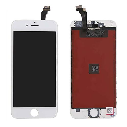 ELLENNE LCD Display für Apple iPhone 6 Touchscreen schwarz weiß + Schraubendreher-Set (weiß)