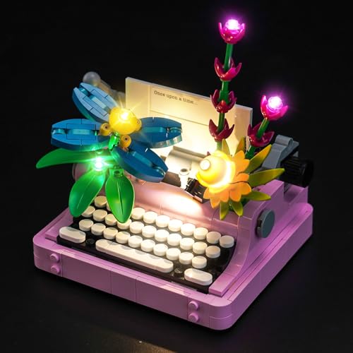 Brickshining LED Lighting Compatible with Lego Typewriter with Flowers 3 in 1, Light Kit Compatible with Lego 31169 Creator 3 in 1 Typewriter with Flowers, NOT Included The Model Set