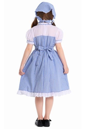 Disfraz Colonial de Niña con Diadema a Cuadros miniatura 3