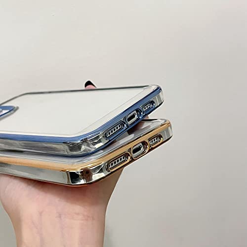 Allups Luxury Transparent Plating Case For Iphone 11 12 Pro Xs Max Cover For Iphone 12 13 Pro Xr Xsmax 13Pro 12Pro Soft Silicone Bumper,Gold,For Iphone 13 #TOP5