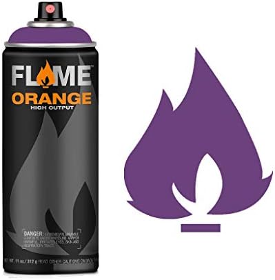 Molotow Flame Orange Spray Paint - Matt Acrylic 400ml Can Deep Black FO-904