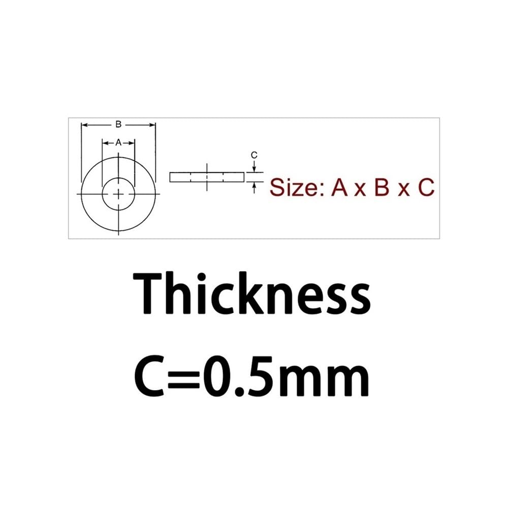 Sicherungsscheiben, 10 Stück, ultradünne flache Unterlegscheiben, M15 M17 M35, Präzisions-Unterlegscheibendichtung, Dicke 0,5 mm, Sortiment dünner(M12x18)