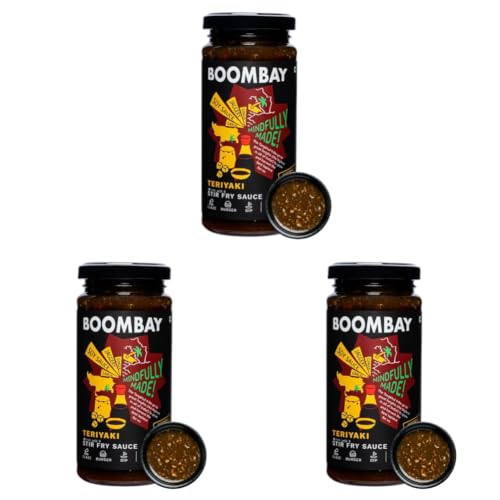 Image of BOOMBAY Teriyaki Stir Fry Sauce (250g)| Japanese Cooking Sauce | Sweet Umami Glaze for Paneer, Tofu & Chicken| Stir Fry Noodles, Rice & Veggies|Plant-Based, No Refined Sugar, Cold Pressed Oil