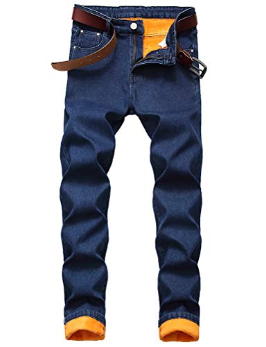 IDEALSANXUN Fleece Lined Jeans for Mens Stretch Thick Warm Sherpa Winter Jean Denim Pants