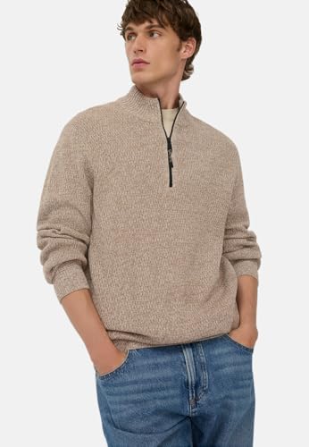 camel active camel active Herren Strick-Troyer mit melierter Struktur Hafer, Menswear-M - Produktansicht 3 | TV | Video | Foto