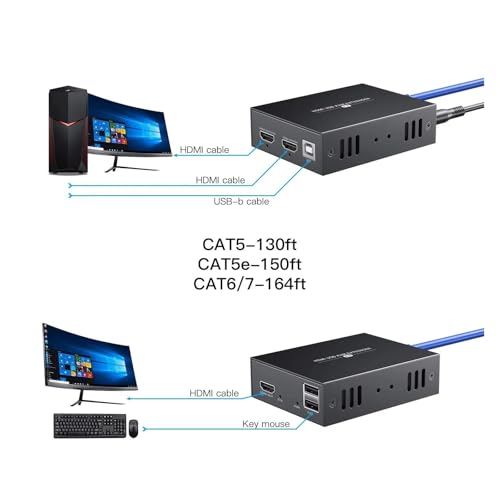 Extensor KVM 50m para transmisión de juegos y control de múltiples fuentes desde tu escritorio 5