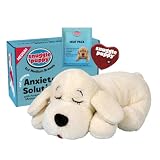Snuggle Puppy Heartbeat Dog Toy for Puppies, Real-Feel Heartbeat, Calming Sleep Aid and Crate Training Comfort Toy with Heat Pack, Cream Plush Design