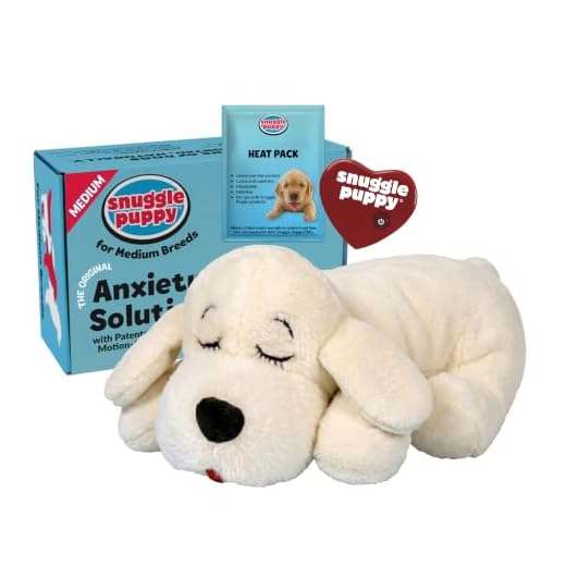 Snuggle Puppy Heartbeat Stuffed Toy for Dogs - Pet Anxiety Relief and Calming Aid - Comfort Toy for Behavioral Training - Golden