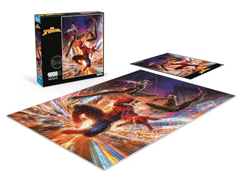 Rompecabezas Buffalo Games Marvel, 'Web Swinging Into the Night', 1000 piezas | Poster de referencia grande, escena de acción de Spider-Man, fabricado en EE.UU., para adultos, noche de juegos, concentración y relajación miniatura 4