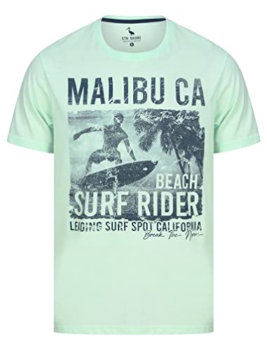 Sth. Shore Camiseta para hombre con estampado retro vintage, Surf Rider - Verde, S