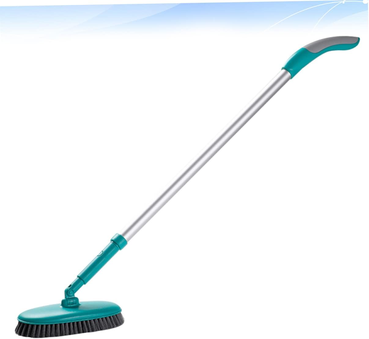 Rotating Floor Brush for Shower Tile Grout Cleaner Long Handle Soft Bristles Home Accessories