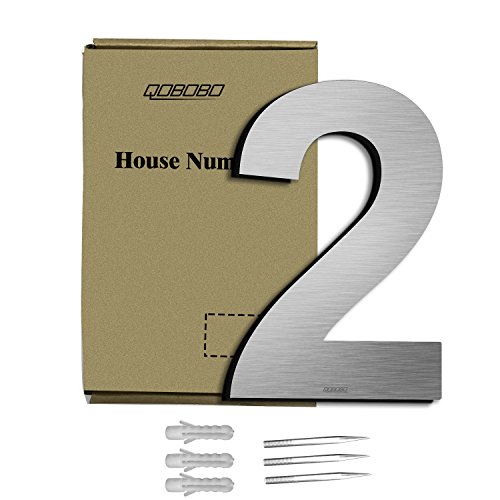 Qobobo® Numero civico 2 Due in Acciaio