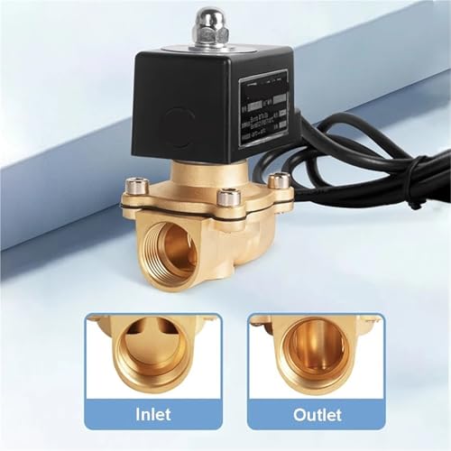 Électrovanne en laiton robuste 1-1/2 pouce normalement fermée 24V haute précision - 3