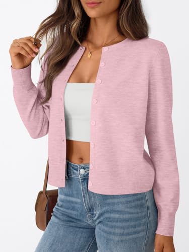 Image of Trendy Queen Lightweight Cardigan Sweaters for Women 2026 | Soft Knit Button-Down, Classic Fit Open-Front Layering Piece for Fall, Winter & Office Wear