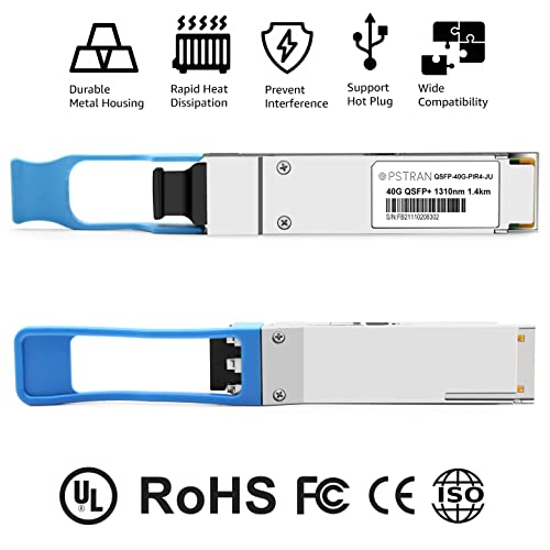 Image of 40GBASE-PIR4 QSFP+ Optical Transceiver Module Compatible with Juniper Networks JNP-QSFP-4X10GE-IR 4x10GBASE-IR 40G PLRL4 1310nm 1.4km MTP /MPO SMF DDM