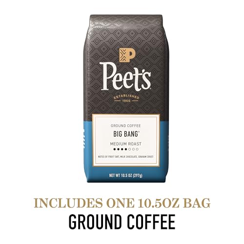 Image of Peet's Coffee, Medium Roast Ground Coffee, 100% Arabica Coffee - Big Bang 10.5 Ounce Bag