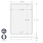 Nordic Ware Prism Plaque de Cuisson Extra Large 21x15 po, Capacité XL, Aluminium Naturel Texturé pour Rôtissage, Cuisson, Gril
