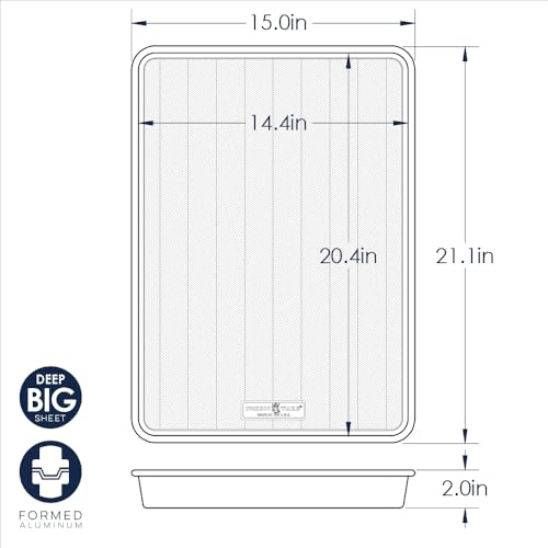 image for Nordic Ware Prism 21x15 inch Extra Large Baking Pan, XL Capacity, Text