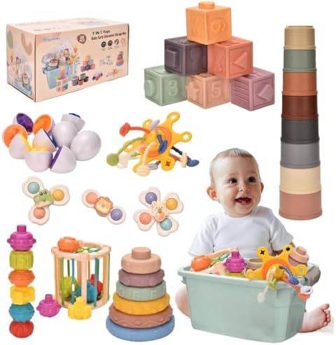 Baby Toys, Suitable for Babies Aged 6 to 12 Months, 7-in-1 Montes...