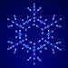 36" LED Folding Blue Snowflake Motif