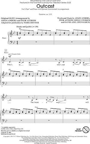 Hal Leonard Outcast 2-Part by Glee Cast
