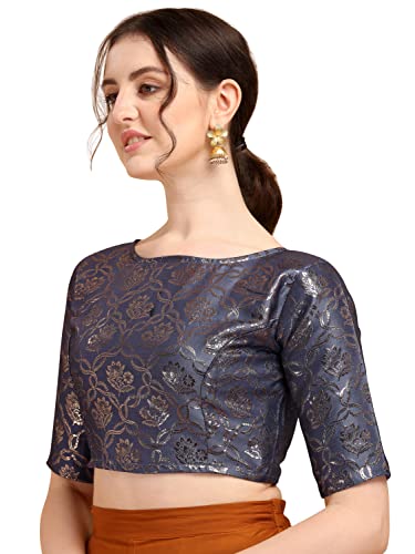 Image of OOMPH! Women's Art Silk Floral Half Sleeve Fitted Blouse