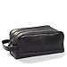 Leatherology Premium Ebony Double Zip Toiletry Bag