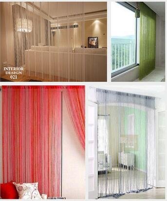 Ave Split 100Cmx200Cm Decorative Door String Curtain Beads Wall Panel Fringe Window Room Divider Blind For Wedding Coffee House Restaurant Parts Door Divider Beads Tassel Screen Decoration (Silver25) #TOP2