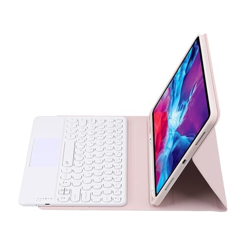 Teclado rosa con funda de cuero YSJX para transformar la escritura en tu Galaxy Tab A9