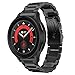 Pencoda No Gaps Bands Compatible with Galaxy Watch 5 Band 40mm 44mm/Galaxy Watch 5 Pro Bands, Stainless Steel Metal Replacement No Gap Band Women Men Large Small (Black)