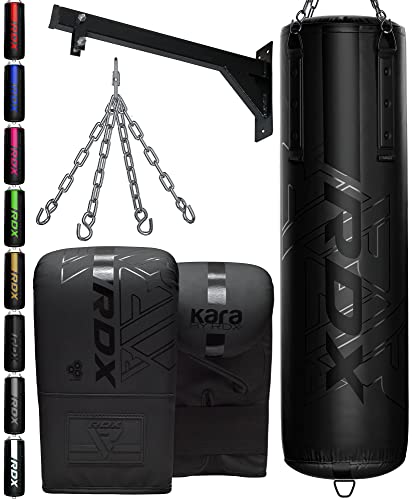 ULTRA FITNESS Heavy Gevulde 3ft, 4ft, 5ft Boksen Punch Bags MMA Training met Ketting (Zwart, 3ft
