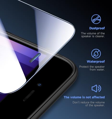 Image of MAGIC JOHN 2 Pack Screen Protector for iPhone SE 3 /SE 2 (2022 /2020 Edition), iPhone7 /8 /6 Tempered Glass, Auto Dust-Elimination, Bubble Free, Easy Installation