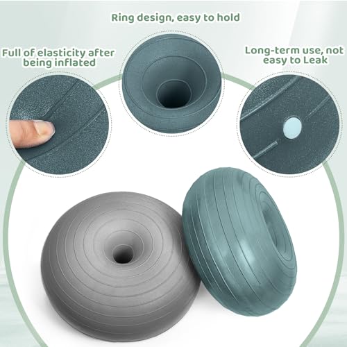 Image of Lewtemi 4 Pcs Flexible Seating for Classroom Elementary 20 Inch Yoga Ball Chair Inflatable Donut Ball Chair with Inflator for Kids Student Sensory Balance Office Exercise(Retro Color)