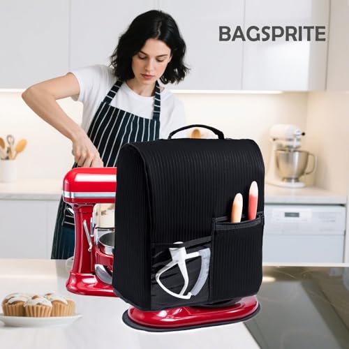 BAGSPRITE Stand Mixer Cover with Applicance Slider for KitchenAid 6/7/8 Quart Bowl Lift Mixers – Kitchen Appliance Dust Cover with Pockets for Kitchen Aid Accessories and Attachments by BAGSPRITE - Image 6