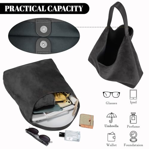 Bolso Suede Hobo para Mujer Trendy Tote y Shoulder miniatura 3