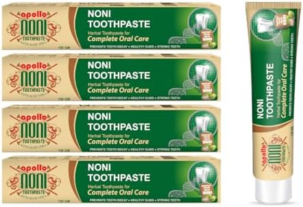 Apollo Noni Fluoride Free Antibacterial Toothpaste 600gm (150gm*4)
